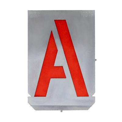 Stencil sæt med bogstaver A-Z+& med 100 mm tegnhøjde (27 dele)